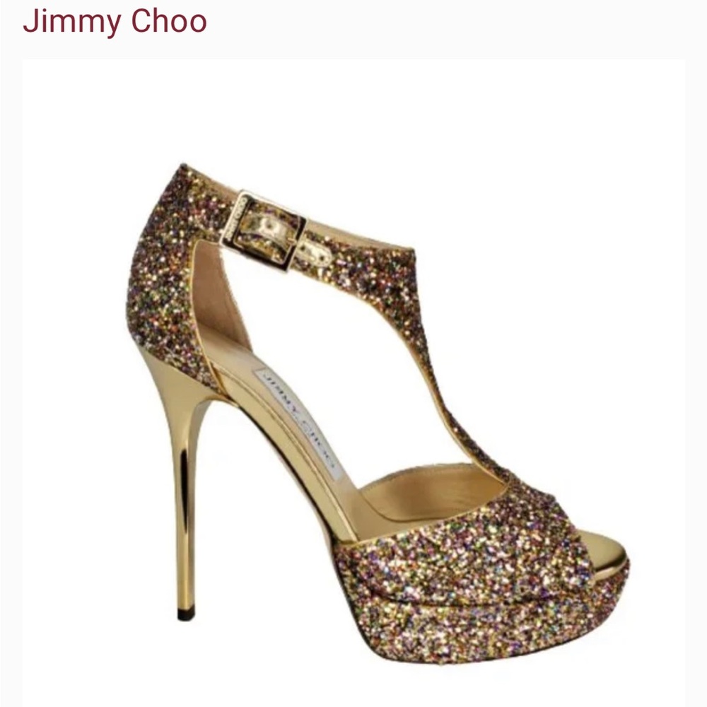Jimmy Choo Tribe Glitter Stiletto 41